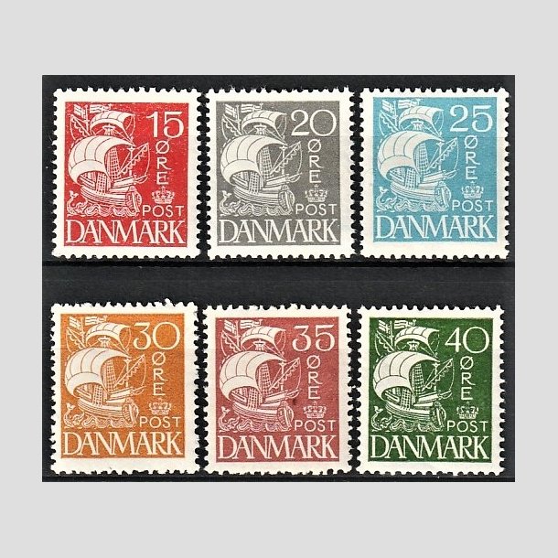 FRIMRKER DANMARK | 1927 - AFA 169-174 - Karavel i komplet st - Ubrugt