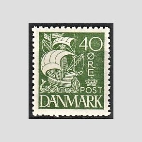 FRIM�RKER DANMARK | 1927 - AFA 174 - Karavel 40 �re gr�n - Ubrugt