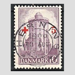 FRIMRKER DANMARK | 1944 - AFA 283 - Rde Kors provisorium - + 5/ 10 re violet - Pragt Stemplet