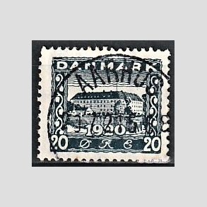 FRIM�RKER DANMARK | 1920-21 - AFA 113 - Genforening 20 �re bl� - Pragt Stemplet