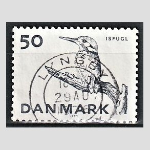 FRIM�RKER DANMARK | 1975 - AFA 601 - Truede dyr - 50 �re gr�bl� - Pragt Stemplet
