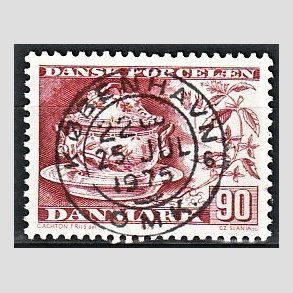 FRIM�RKER DANMARK | 1975 - AFA 589 - Dansk porcel�n - 90 �re r�d - Pragt Stemplet