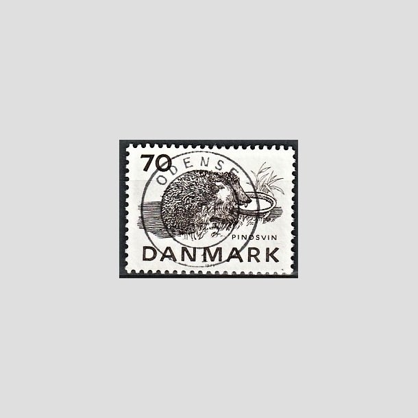 FRIMRKER DANMARK | 1975 - AFA 602 - Truede dyr - 70 re brun - Pragt Stemplet Odense