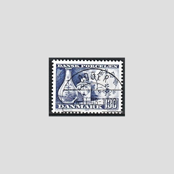 FRIMRKER DANMARK | 1975 - AFA 590 - Dansk porceln - 130 re bl - Pragt Stemplet