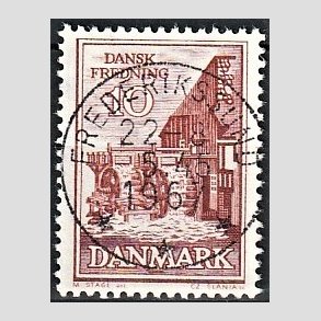 FRIM�RKER DANMARK | 1962 - AFA 407 - Fredningsserie - 10 �re r�dbrun - Pragt Stemplet Frederikssund