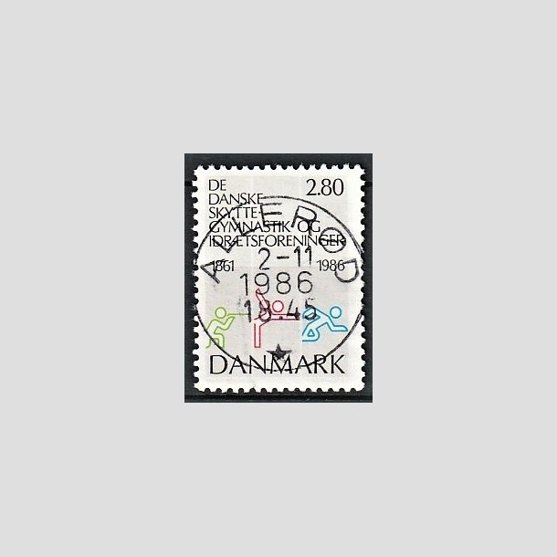 FRIMRKER DANMARK | 1986 - AFA 862 - Dansk Skytte og Gymnastik - 2,80 Kr. flerfarvet - Pragt Stemplet Allerd