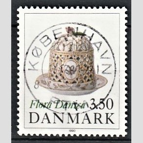 FRIMRKER DANMARK | 1990 - AFA 966 - Flora Danica 200 r - 3,50 Kr. flerfarvet - Pragt Stemplet