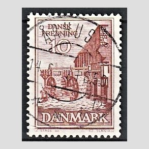 FRIM�RKER DANMARK | 1962 - AFA 407 - Fredningsserie - 10 �re r�dbrun - Pragt Stemplet