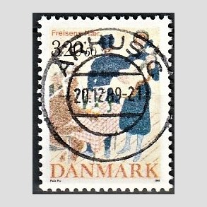 FRIMRKER DANMARK | 1989 - AFA 933 - Frelsens Hr - 3,20 Kr. + 50 re flerfarvet - Pragt Stemplet