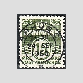 FRIM�RKER DANMARK | 1963 - AFA 413 - B�lgelinie 15 �re gr�n - Lux Stemplet 