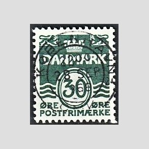 FRIM�RKER DANMARK | 1967 - AFA 459F - B�lgelinie 30 �re gr�n - Lux Stemplet