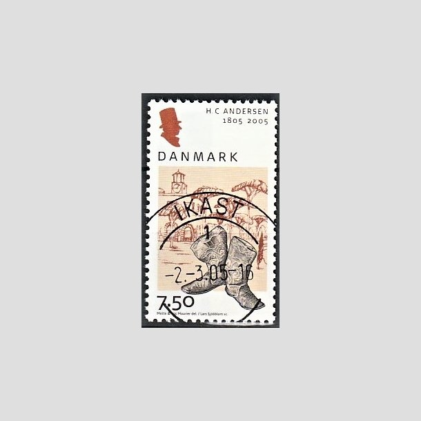 FRIMRKER DANMARK | 2005 - AFA 1425 - H.C. Andersen - 7,50 Kr. Rejsestvler - Pragt Stemplet