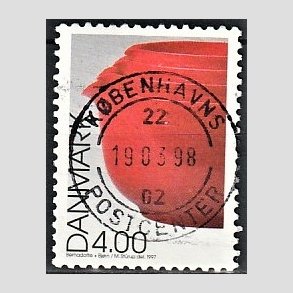 FRIM�RKER DANMARK | 1997 - AFA 1161 - Dansk design - 4,00 Kr. Margrethesk�le flerfarvet - Pragt Stemplet