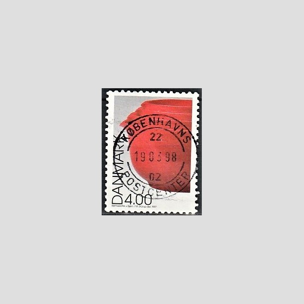 FRIMRKER DANMARK | 1997 - AFA 1161 - Dansk design - 4,00 Kr. Margretheskle flerfarvet - Pragt Stemplet