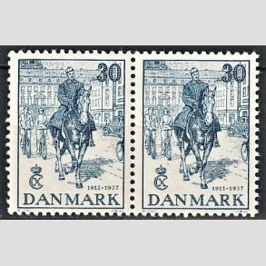 FRIMRKER DANMARK | 1937 - AFA 242 - Chr. X 25 re jubilum 30 re bl i par - Postfrisk
