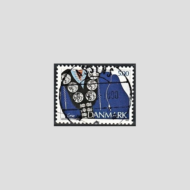 FRIMRKER DANMARK | 1993 - AFA 1055 - Almuesmykker - 5,00 Kr. flerfarvet - Pragt Stemplet