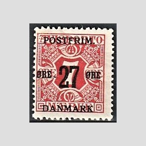FRIMRKER DANMARK | 1918 - AFA 87 - 27 re/7 re rd provisorium - Ubrugt