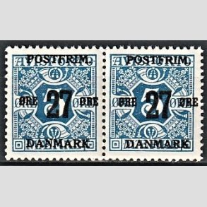 FRIMRKER DANMARK | 1918 - AFA 86 - 27 re/5 re bl provisorier i par - Postfrisk