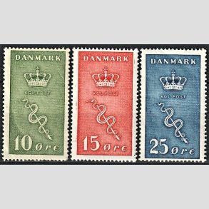 FRIMRKER DANMARK | 1929 - AFA 178,179,180 - 10+5,15+5,25+5 re Krftfrimrker i komplet st - Postfrisk