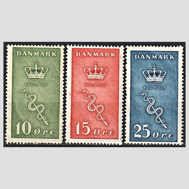 FRIMRKER DANMARK | 1929 - AFA 178,179,180 - 10+5,15+5,25+5 re Krftfrimrker i komplet st - Postfrisk