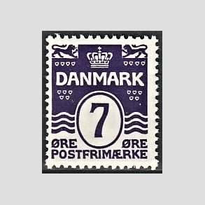 FRIM�RKER DANMARK | 1930 - AFA 184 - B�lgelinie 7 �re violet - Postfrisk