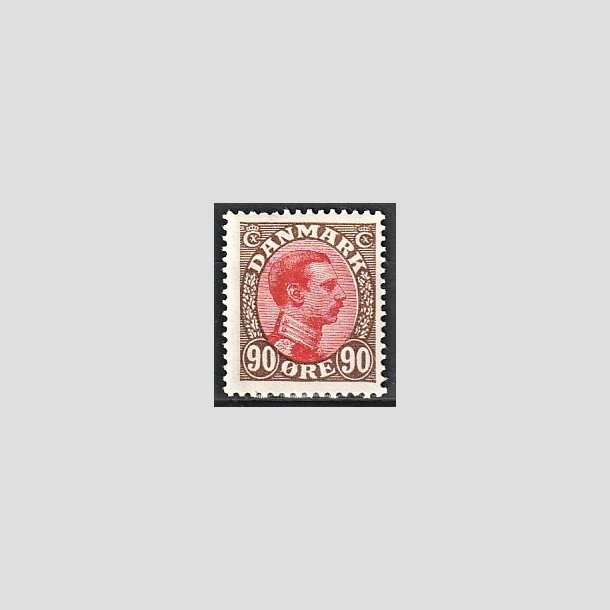 FRIMRKER DANMARK | 1918-20 - AFA 109 - Chr. X 90 re brun/rd - Postfrisk
