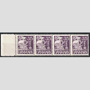 FRIMRKER DANMARK | 1937-40 - AFA 207a - Karavel 35 re violet Type II i 4-stribe - Postfrisk