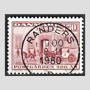 FRIMRKER DANMARK | 1980 - AFA 693 - Postgrden Kbenhavn - 1,30 Kr. rd - Pragt Stemplet