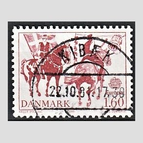 FRIM�RKER DANMARK | 1981 - AFA 727 - Folklore - 1,60 Kr. r�d - Pragt Stemplet