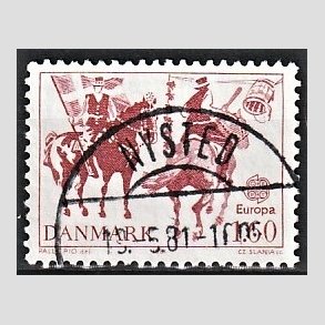 FRIM�RKER DANMARK | 1981 - AFA 727 - Folklore - 1,60 Kr. r�d - Pragt Stemplet