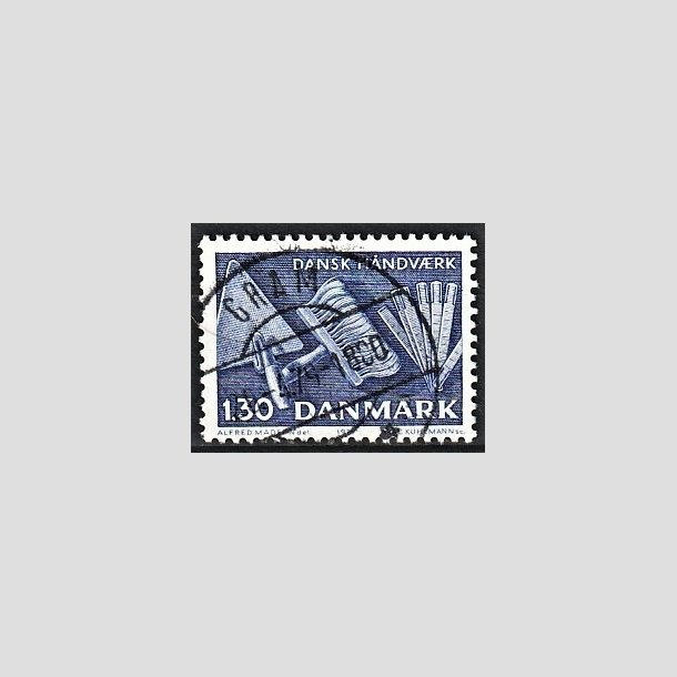 FRIMRKER DANMARK | 1977 - AFA 643 - Dansk hndvrk - 1,30 Kr. bl - Pragt Stemplet Gram