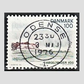 FRIM�RKER DANMARK | 1975 - AFA 599 - S�nderjylland - 100 �re flerfarvet - Pragt Stemplet