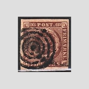 FRIMRKER DANMARK | 1851-54 - AFA 1 - 4 R.B.S - Stemplet (ikke trykbestemt)