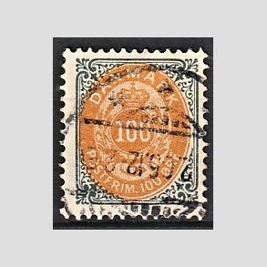 FRIM�RKER DANMARK | 1895 - AFA 31B - 100 �re gr�/gul - Stemplet