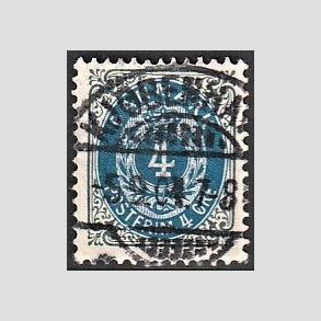 FRIM�RKER DANMARK | 1902 - AFA 23C - 4 �re gr�/bl� - Lux Stemplet
