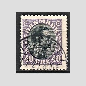 FRIMRKER DANMARK | 1918-20 - AFA 105 - Chr. X 40 re lilla/sort - Lux Stemplet 