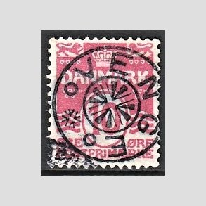 FRIM�RKER DANMARK | 1912 - AFA 65 - B�lgelinie 10 �re karminrosa - Lux Stemplet