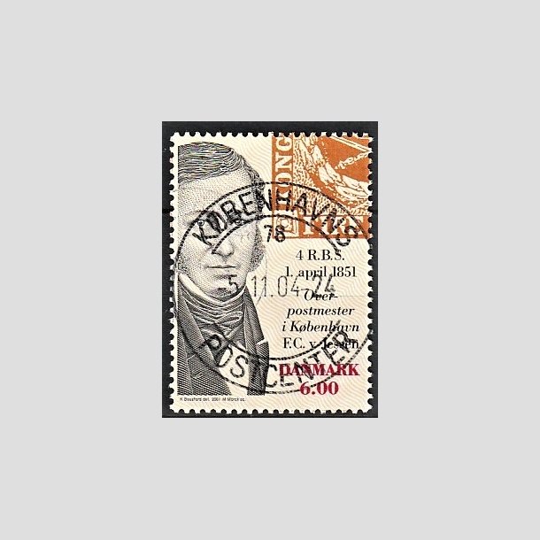 FRIMRKER DANMARK | 2001 - AFA 1278 - Frimrket 150 r - 6,00 Kr. flerfarvet - Pragt Stemplet