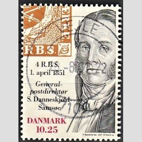 FRIMRKER DANMARK | 2001 - AFA 1279 - Frimrket 150 r - 10,25 Kr. flerfarvet - Lux Stemplet