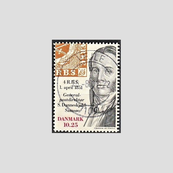 FRIMRKER DANMARK | 2001 - AFA 1279 - Frimrket 150 r - 10,25 Kr. flerfarvet - Lux Stemplet