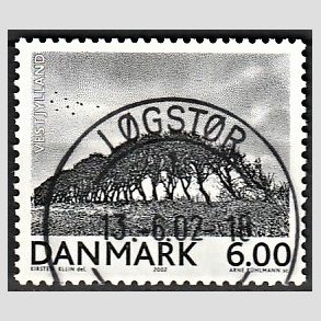 FRIM�RKER DANMARK | 2002 - AFA 1316 - Landskabsbilleder - 6,00 Kr. Vestjylland - Pragt Stemplet