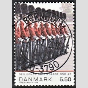 FRIM�RKER DANMARK | 2008 - AFA 1533 - Livgarden 350 �r. - 5,50 Kr. flerfarvet - Lux Stemplet