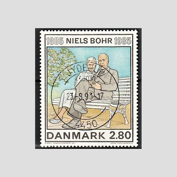 FRIMRKER DANMARK | 1985 - AFA 842 - Niels Bohr - 2,80 Kr. flerfarvet - Pragt Stemplet