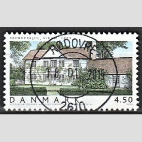 FRIM�RKER DANMARK | 2004 - AFA 1378 - Danske boliger III. - 4,50 Kr. flerfarvet - Pragt Stemplet