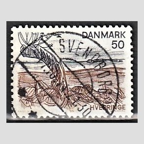 FRIM�RKER DANMARK | 1974 - AFA 566 - Landsdelsserie Fyn - 50 �re flerfarvet - Pragt Stemplet Svendborg