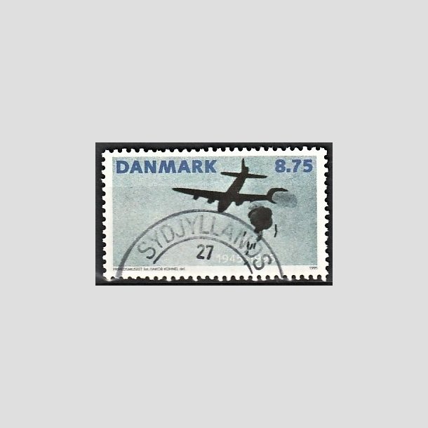 FRIMRKER DANMARK | 1995 - AFA 1093 - 50 ret for befrielsen - 8,75 Kr. flerfarvet - Pragt Stemplet