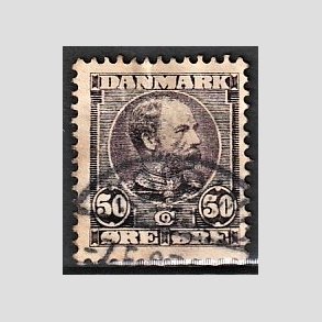 FRIMRKER DANMARK | 1904-05 - AFA 50 - Chr. IX 50 re lilla - Stemplet