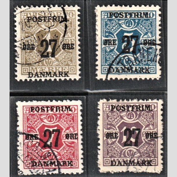 FRIMRKER DANMARK | 1918 - AFA  85x,86x,87x,89x - 27 re provisorier st X'ere - Stemplet