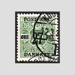 FRIMRKER DANMARK | 1918 - AFA 90 - 27 re/20 re grn provisorium - Stemplet