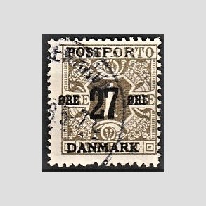 FRIMRKER DANMARK | 1918 - AFA 85 - 27 re/1 re olivengr provisorier - Stemplet